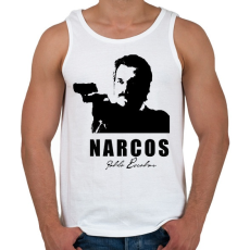 PRINTFASHION Narcos - Férfi atléta - Fehér