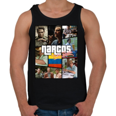 PRINTFASHION Narcos - Férfi atléta - Fekete