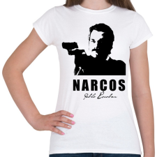 PRINTFASHION Narcos - Női póló - Fehér női póló