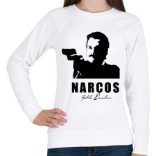 PRINTFASHION Narcos - Női pulóver - Fehér női pulóver, kardigán