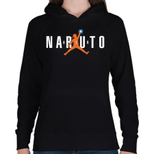 PRINTFASHION Naruto Air - Női kapucnis pulóver - Fekete női pulóver, kardigán