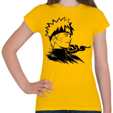 PRINTFASHION Naruto fekete - Női póló - Sárga női póló