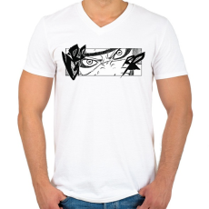 PRINTFASHION Naruto - Férfi V-nyakú póló - Fehér