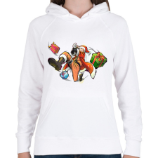 PRINTFASHION Naruto Karácsony - Női kapucnis pulóver - Fehér női pulóver, kardigán