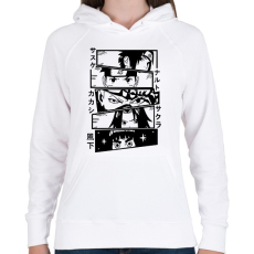 PRINTFASHION Naruto karakterek - Női kapucnis pulóver - Fehér