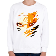 PRINTFASHION Naruto Kyubi Mode - Gyerek pulóver - Fehér gyerek pulóver, kardigán