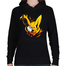 PRINTFASHION Naruto kyuubi - Női kapucnis pulóver - Fekete női pulóver, kardigán