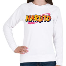 PRINTFASHION Naruto logo - Női pulóver - Fehér női pulóver, kardigán