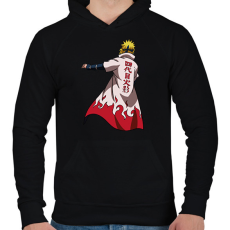 PRINTFASHION Naruto Minato - Férfi kapucnis pulóver - Fekete