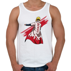 PRINTFASHION Naruto Minoto - Férfi atléta - Fehér