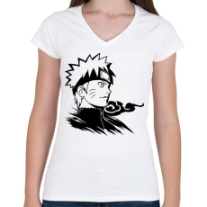 PRINTFASHION Naruto - Női V-nyakú póló - Fehér