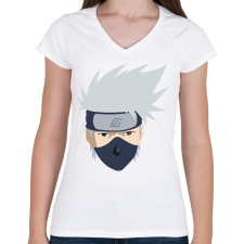 PRINTFASHION Naruto - Női V-nyakú póló - Fehér női póló
