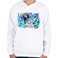 PRINTFASHION Naruto Rasengan - Gyerek kapucnis pulóver - Fehér gyerek pulóver, kardigán