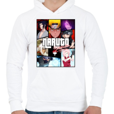 PRINTFASHION Naruto Shippuuden - Férfi kapucnis pulóver - Fehér férfi pulóver, kardigán