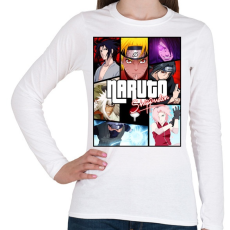 PRINTFASHION Naruto Shippuuden - Női hosszú ujjú póló - Fehér