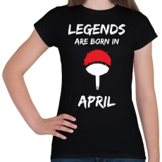 PRINTFASHION Naruto szülinap - Április - Női póló - Fekete
