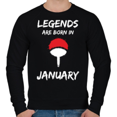 PRINTFASHION Naruto szülinap - Január - Férfi pulóver - Fekete