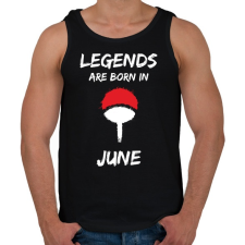 PRINTFASHION Naruto szülinap - Június - Férfi atléta - Fekete atléta, trikó