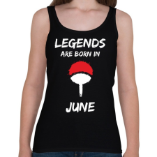 PRINTFASHION Naruto szülinap - Június - Női atléta - Fekete női trikó