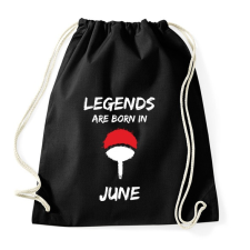 PRINTFASHION Naruto szülinap - Június - Sportzsák, Tornazsák - Fekete tornazsák