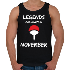 PRINTFASHION Naruto szülinap - November - Férfi atléta - Fekete