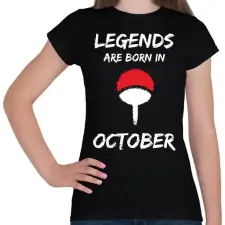 PRINTFASHION Naruto szülinap - Október - Női póló - Fekete női póló