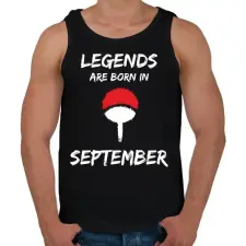 PRINTFASHION Naruto szülinap - Szeptember - Férfi atléta - Fekete atléta, trikó
