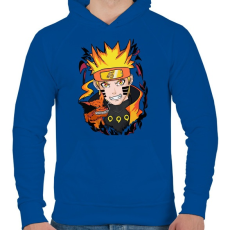 PRINTFASHION Naruto Uzumaki - Férfi kapucnis pulóver - Királykék