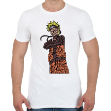 PRINTFASHION Naruto Uzumaki - Férfi póló - Fehér férfi póló