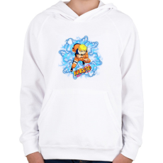 PRINTFASHION Naruto Uzumaki - Gyerek kapucnis pulóver - Fehér