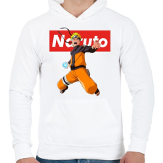 PRINTFASHION Naruto Uzumaki Rasengan - Férfi kapucnis pulóver - Fehér