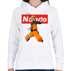 PRINTFASHION Naruto Uzumaki Rasengan - Női kapucnis pulóver - Fehér