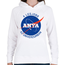 PRINTFASHION Nasa Anya - Női kapucnis pulóver - Fehér női pulóver, kardigán