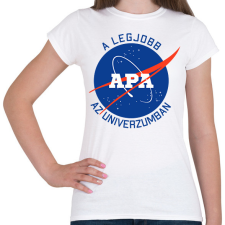 PRINTFASHION Nasa Apa - Női póló - Fehér női póló