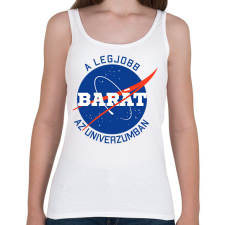 PRINTFASHION Nasa barát - Női atléta - Fehér női trikó