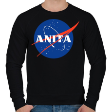 PRINTFASHION NASA egyedi névvel - Férfi pulóver - Fekete