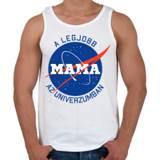 PRINTFASHION Nasa Mama - Férfi atléta - Fehér atléta, trikó