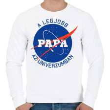 PRINTFASHION Nasa Papa - Férfi pulóver - Fehér férfi pulóver, kardigán