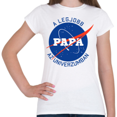 PRINTFASHION Nasa Papa - Női póló - Fehér