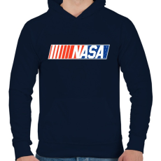 PRINTFASHION NASA project - Férfi kapucnis pulóver - Sötétkék