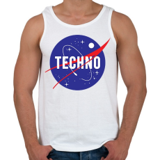 PRINTFASHION Nasa Techno - Férfi atléta - Fehér