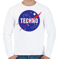 PRINTFASHION Nasa Techno - Férfi pulóver - Fehér