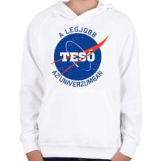 PRINTFASHION Nasa Tesó - Gyerek kapucnis pulóver - Fehér