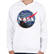PRINTFASHION NASA (Van Gogh) - Gyerek kapucnis pulóver - Fehér gyerek pulóver, kardigán