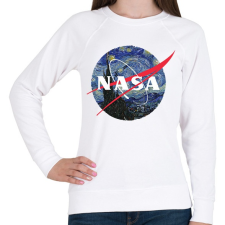 PRINTFASHION NASA (Van Gogh) - Női pulóver - Fehér női pulóver, kardigán