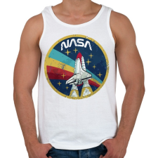 PRINTFASHION NASA vintage - Férfi atléta - Fehér atléta, trikó