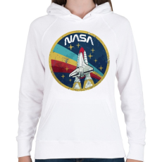 PRINTFASHION NASA vintage - Női kapucnis pulóver - Fehér