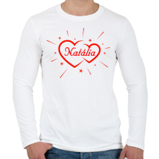 PRINTFASHION Natália - Férfi hosszú ujjú póló - Fehér férfi póló