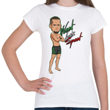 PRINTFASHION Nate Diaz - Női póló - Fehér női póló