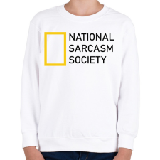 PRINTFASHION National Sarcasm Society - Black - Gyerek pulóver - Fehér gyerek pulóver, kardigán